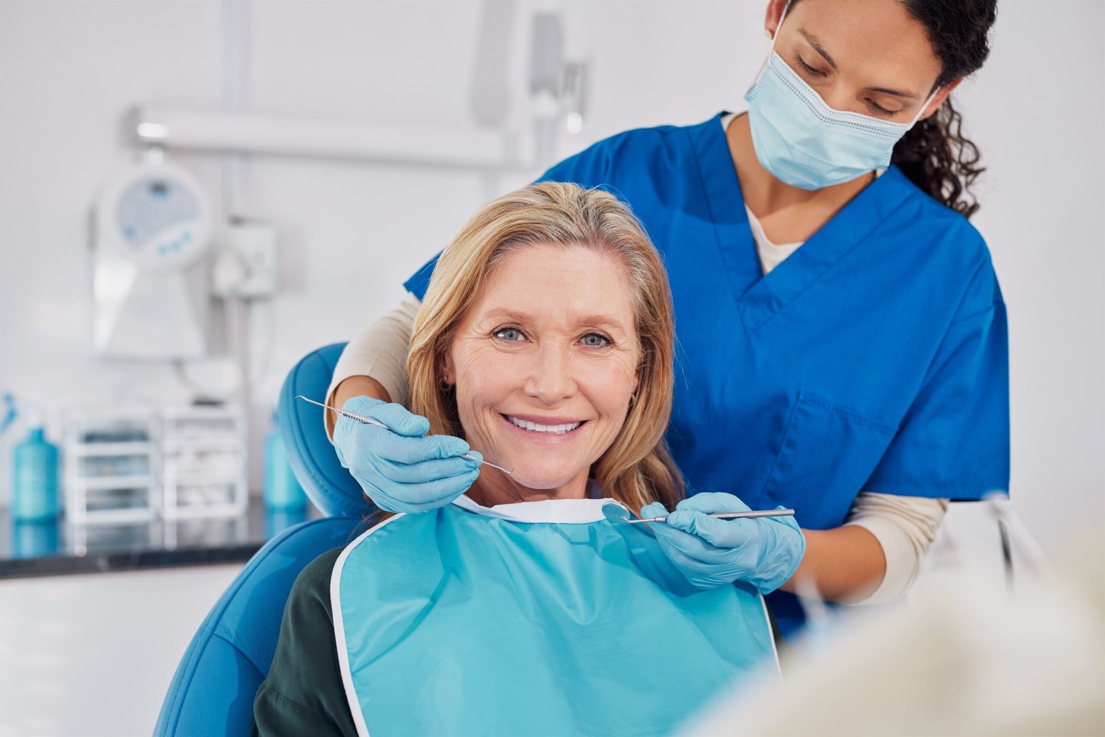 Woman Smiling During Checkup
